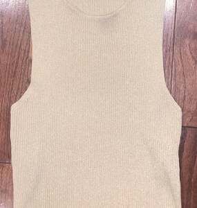 ZARA Women’s Shimmery Gold Top‎ – Size L